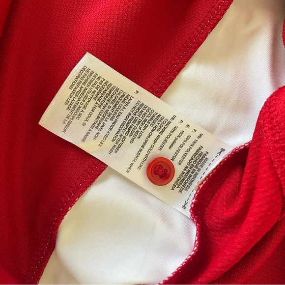 Adidas Womens Polo Shirt in Bold Red - Picture 4 of 6